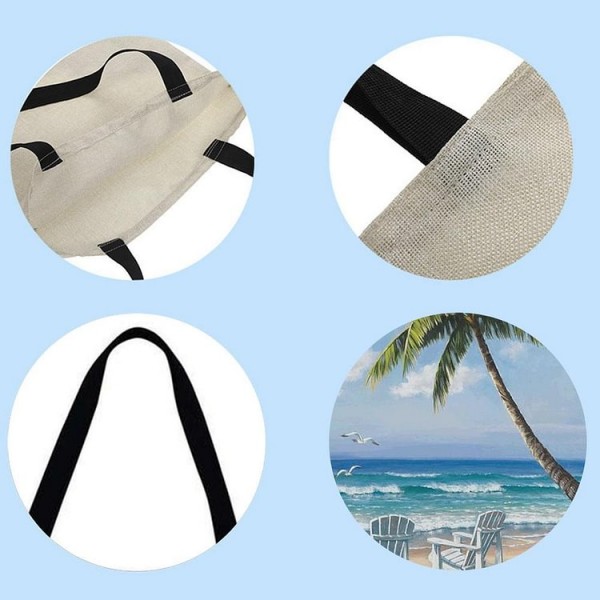 Linen Tote Bag -  seaside