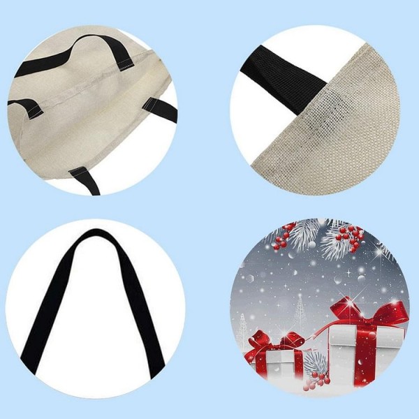 Linen Tote Bag -  Christmas