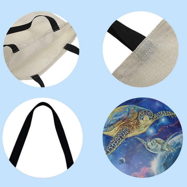 Linen Tote Bag -  sea ​​turtle