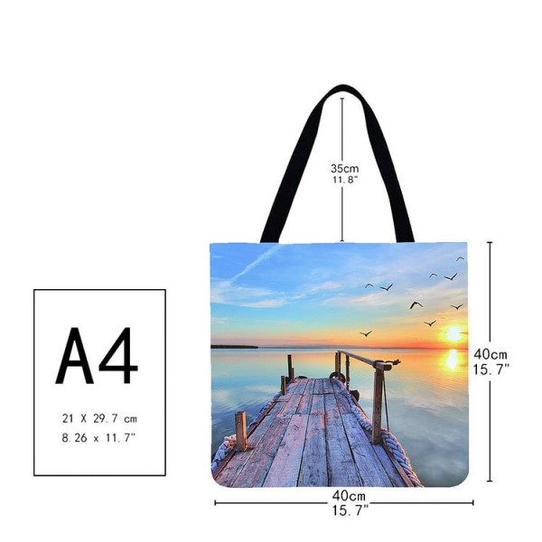 Linen Tote Bag -  seaside