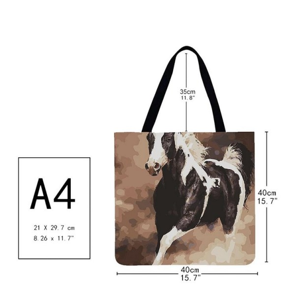 Linen Tote Bag -  horse