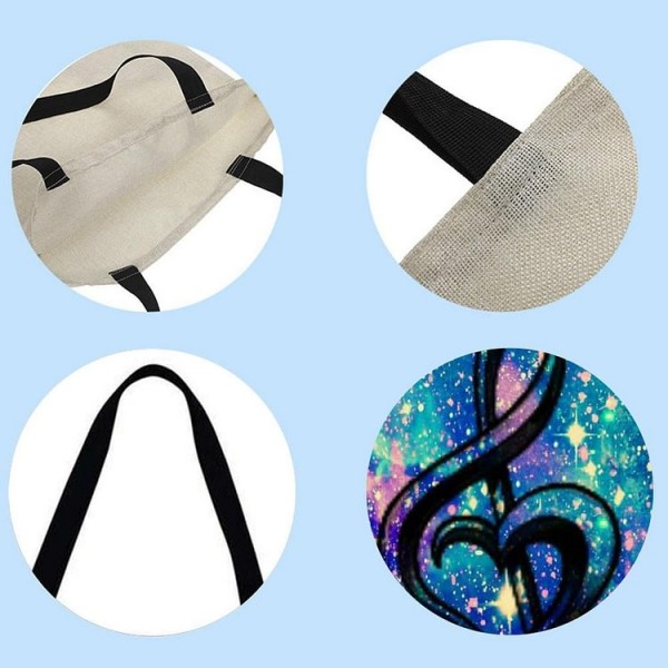 Linen Tote Bag -  music