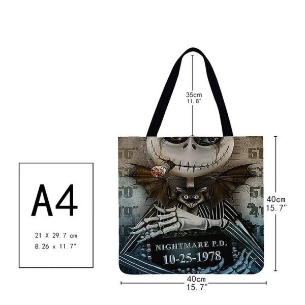 Linen Tote Bag -  weird city night