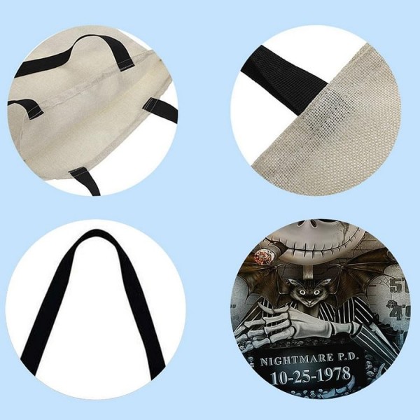 Linen Tote Bag -  weird city night