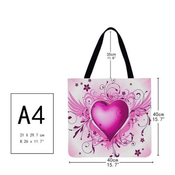 Linen Tote Bag -  love