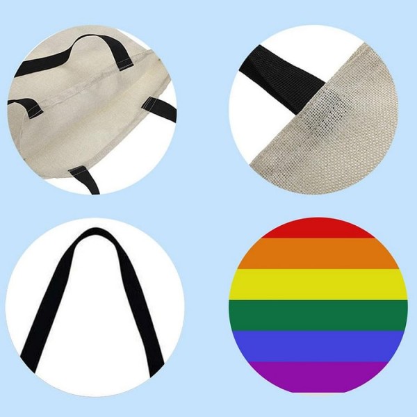 Linen Tote Bag -  gay pride day