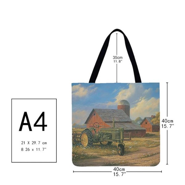 Linen Tote Bag -  rural beauty