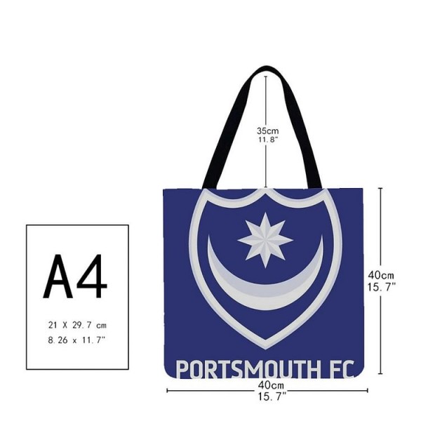 Linen Tote Bag -  football team logo