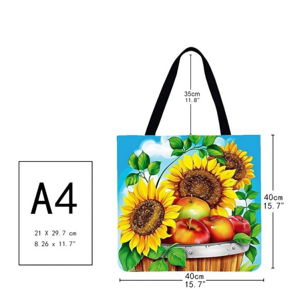 Linen Tote Bag -  sunflower