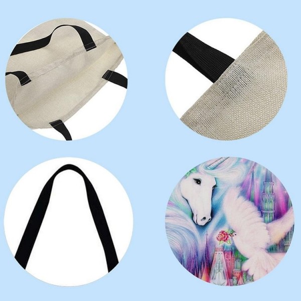 Linen Tote Bag -  unicorn