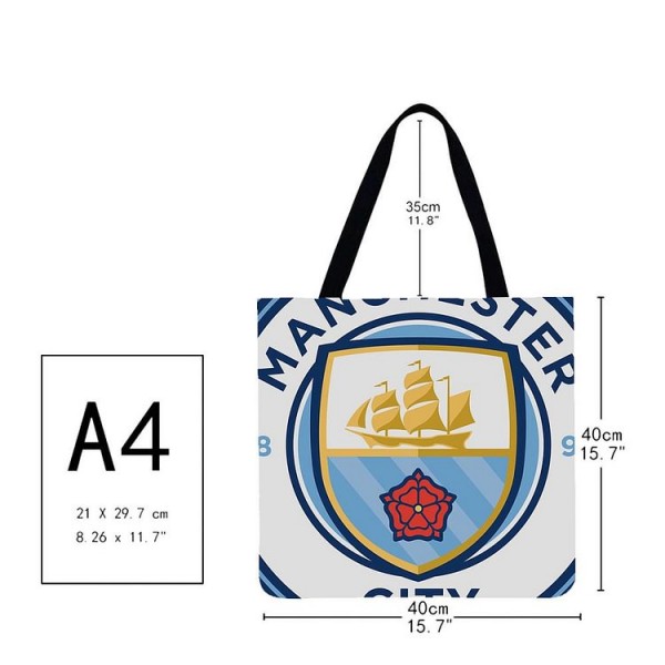 Linen Tote Bag -  football team logo