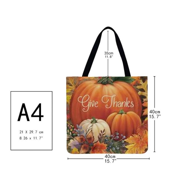 Linen Tote Bag -  Thanksgiving