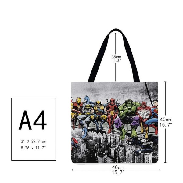 Linen Tote Bag -  Marvel