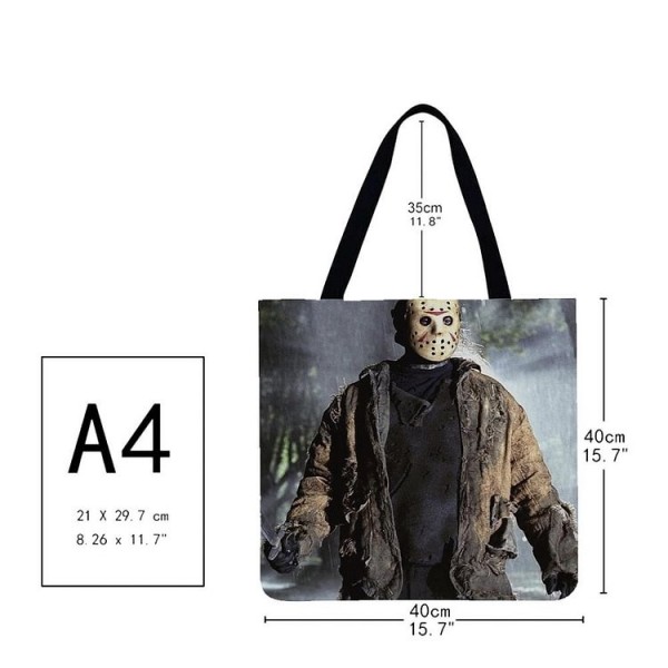 Linen Tote Bag -  halloween horror