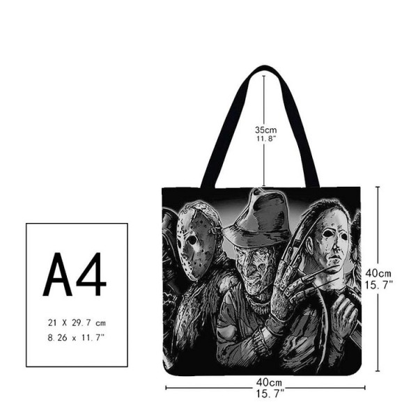 Linen Tote Bag -  halloween horror