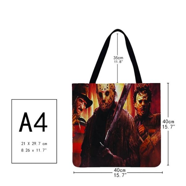 Linen Tote Bag -  halloween horror