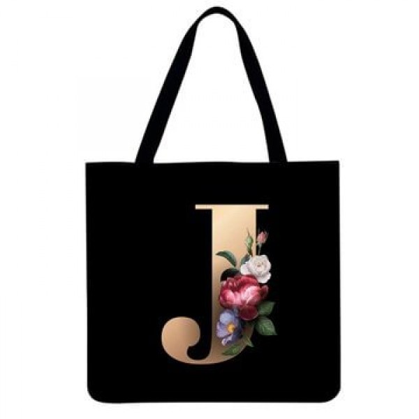 Linen Tote Bag - 26 Initials Tote Bag