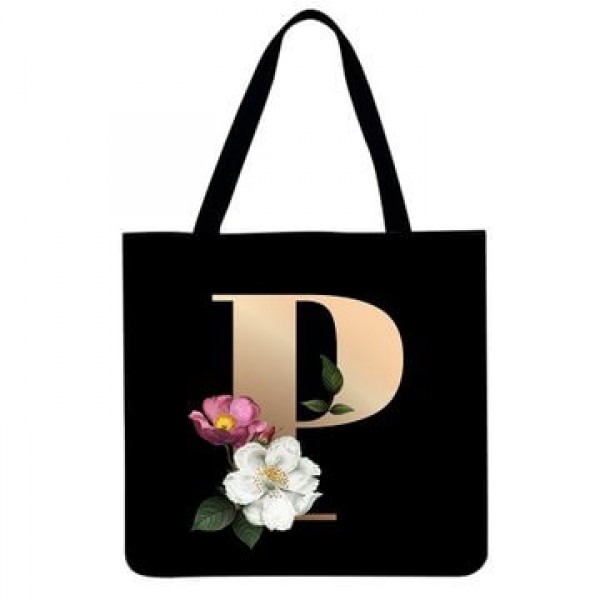 Linen Tote Bag - 26 Initials Tote Bag