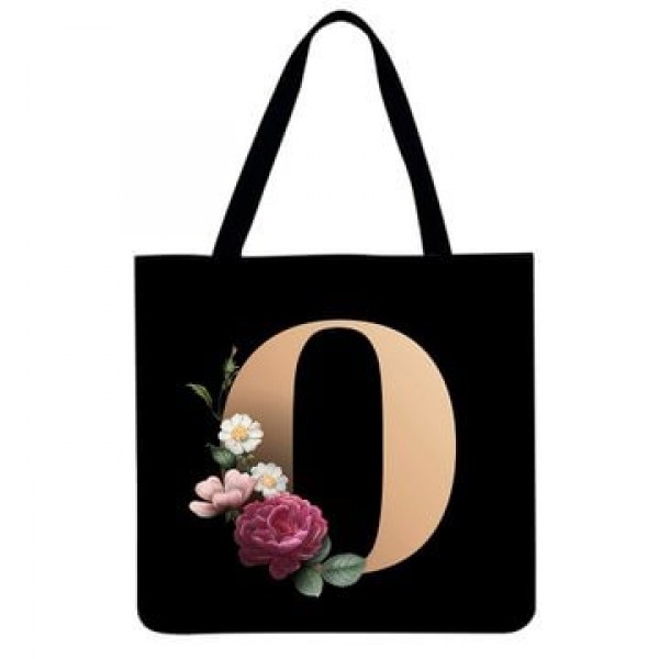 Linen Tote Bag - 26 Initials Tote Bag