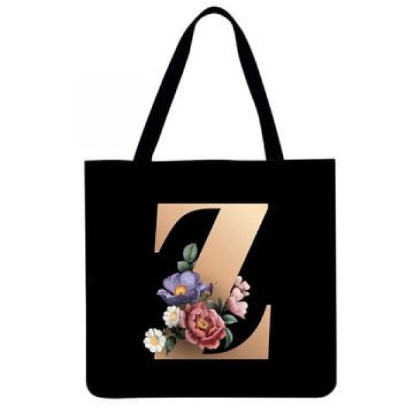 Linen Tote Bag - 26 Initials Tote Bag