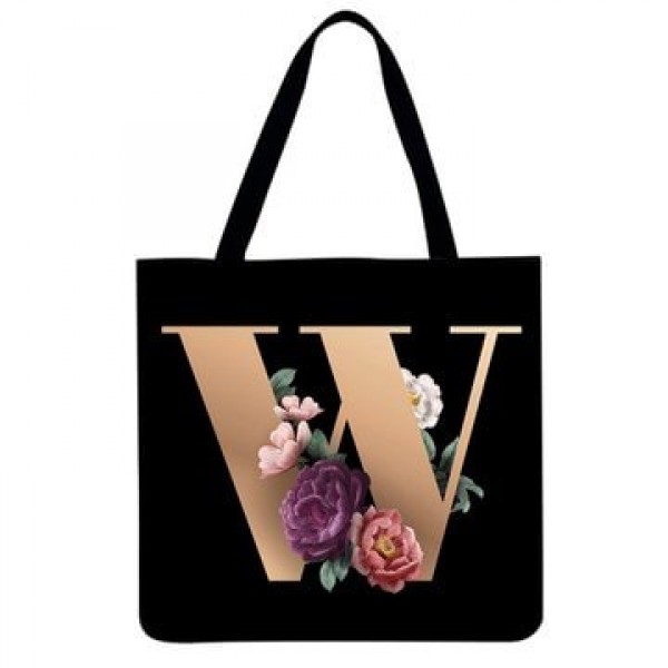 Linen Tote Bag - 26 Initials Tote Bag