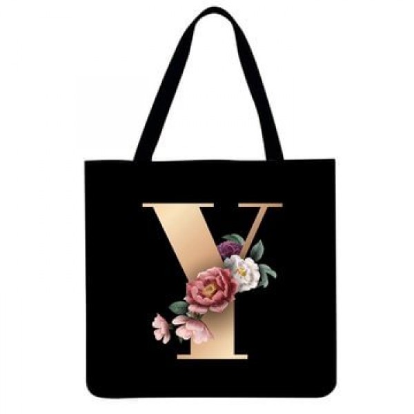 Linen Tote Bag - 26 Initials Tote Bag