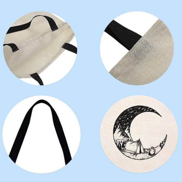 Mountain moon - Linen Tote Bag