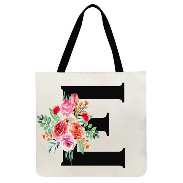 Linen Tote Bag - 26 Initials Tote Bag