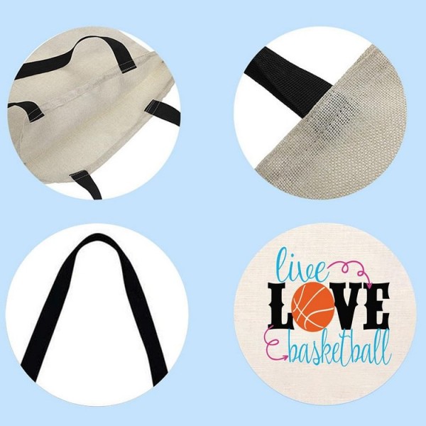 LIVE LOVE BASKETBALL - Linen Tote Bag