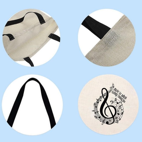 music - Linen Tote Bag