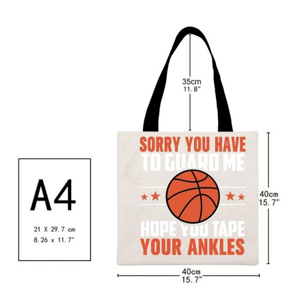 Sorry You Have To Guard Me Basketball Fan - Linen Tote Bag