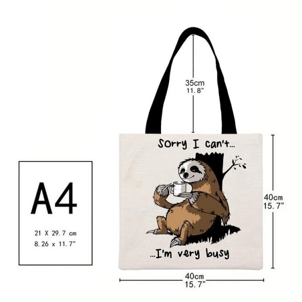 sloth - Linen Tote Bag