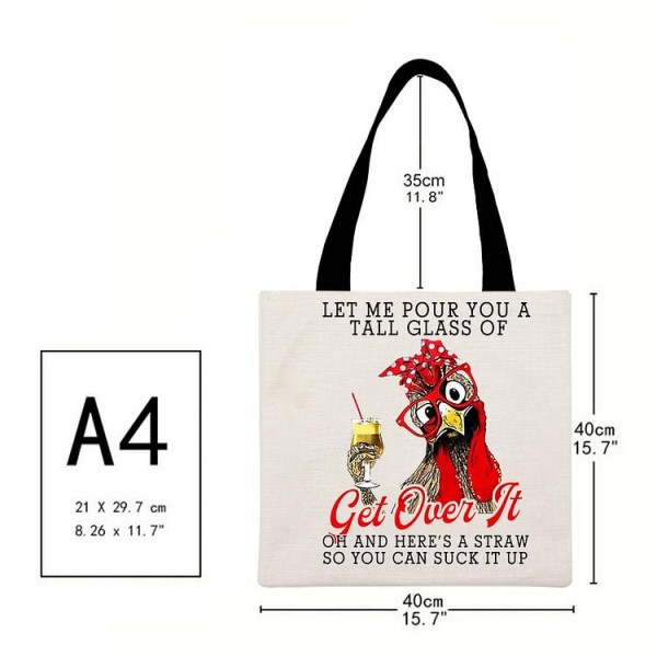 Merry christmas chicken - Linen Tote Bag