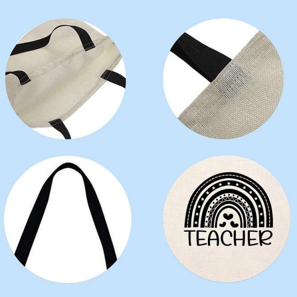 Rainbow teacher - Linen Tote Bag