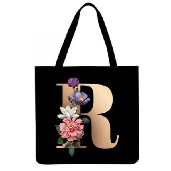 Linen Tote Bag - 26 Initials Tote Bag