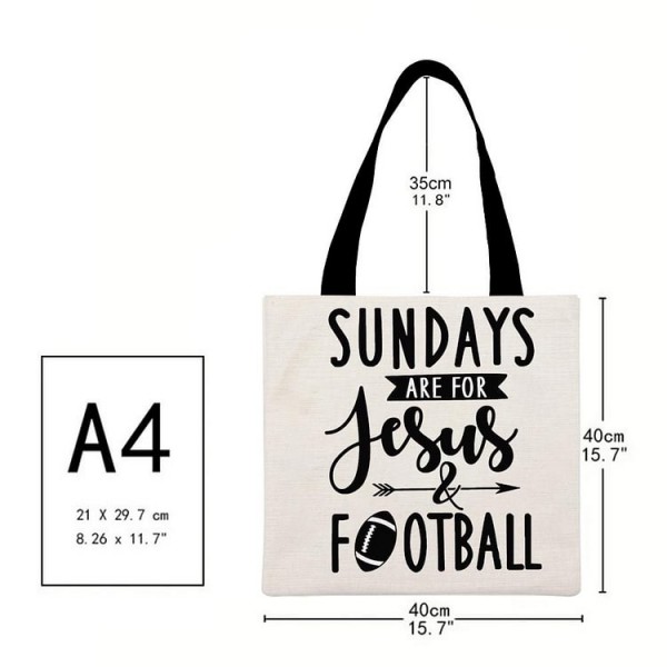 Sundays are for football - Linen Tote Bag