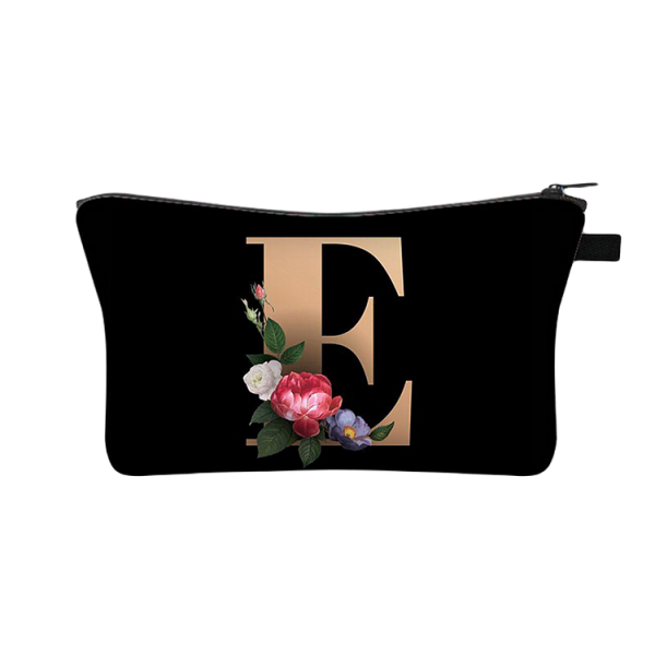 Designer Make Up Bags - 26 Initials Flower