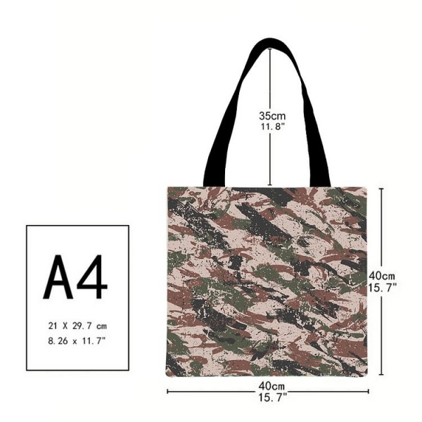 Linen Tote Bag - Camouflage bag