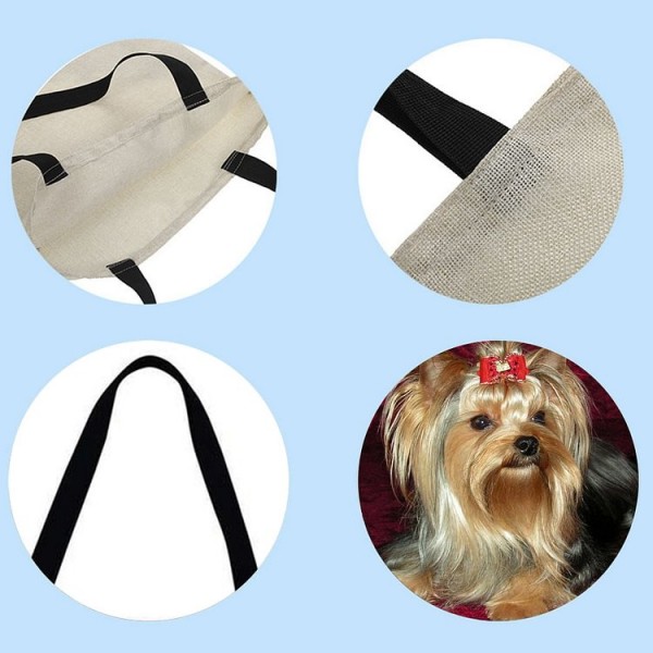 Linen Tote Bag -  dog