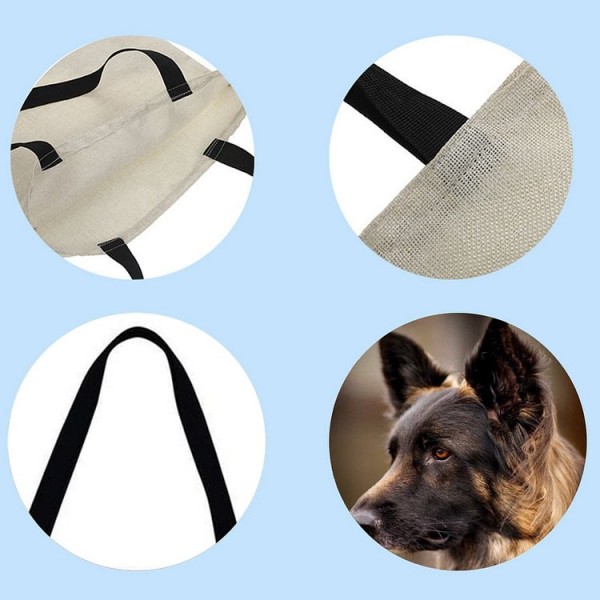 Linen Tote Bag -  dog