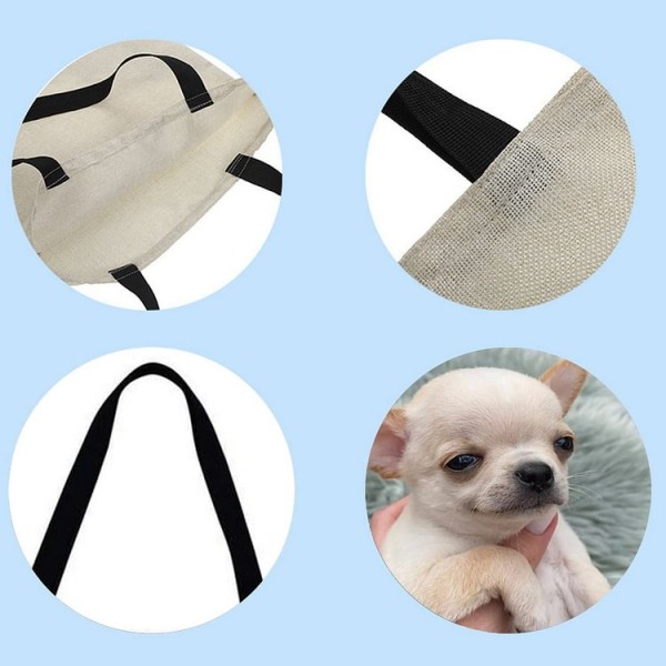 Linen Tote Bag -  dog