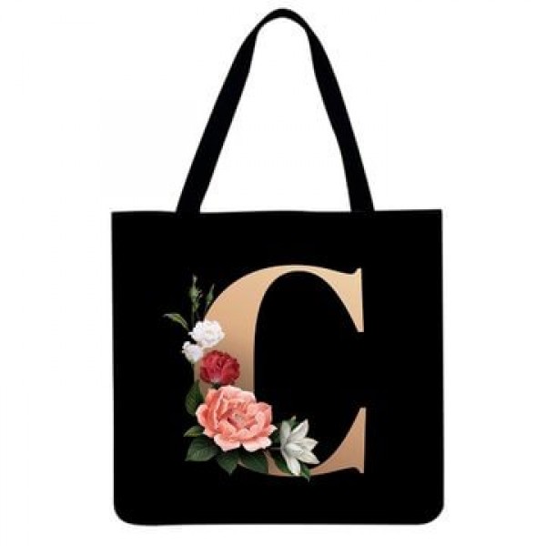 Linen Tote Bag - 26 Initials Tote Bag