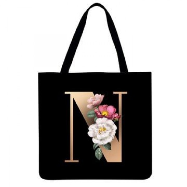 Linen Tote Bag - 26 Initials Tote Bag