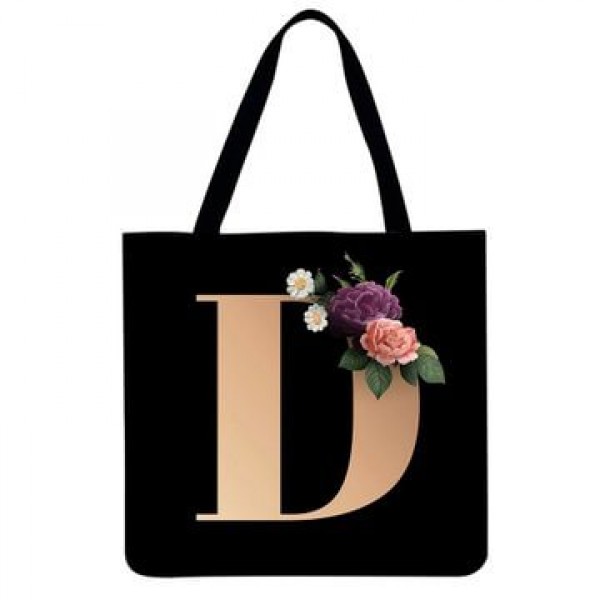 Linen Tote Bag - 26 Initials Tote Bag