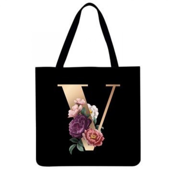 Linen Tote Bag - 26 Initials Tote Bag