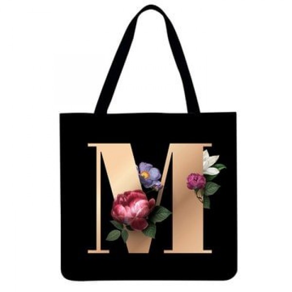 Linen Tote Bag - 26 Initials Tote Bag