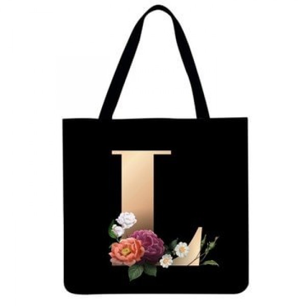 Linen Tote Bag - 26 Initials Tote Bag